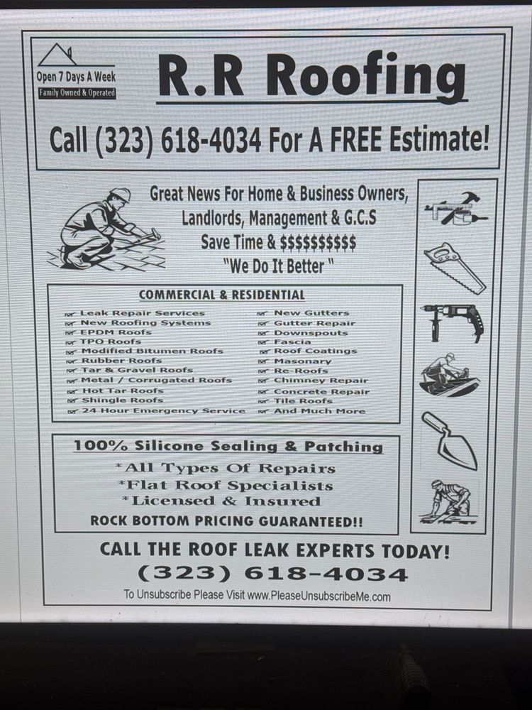 Slide of RR Roofing Service