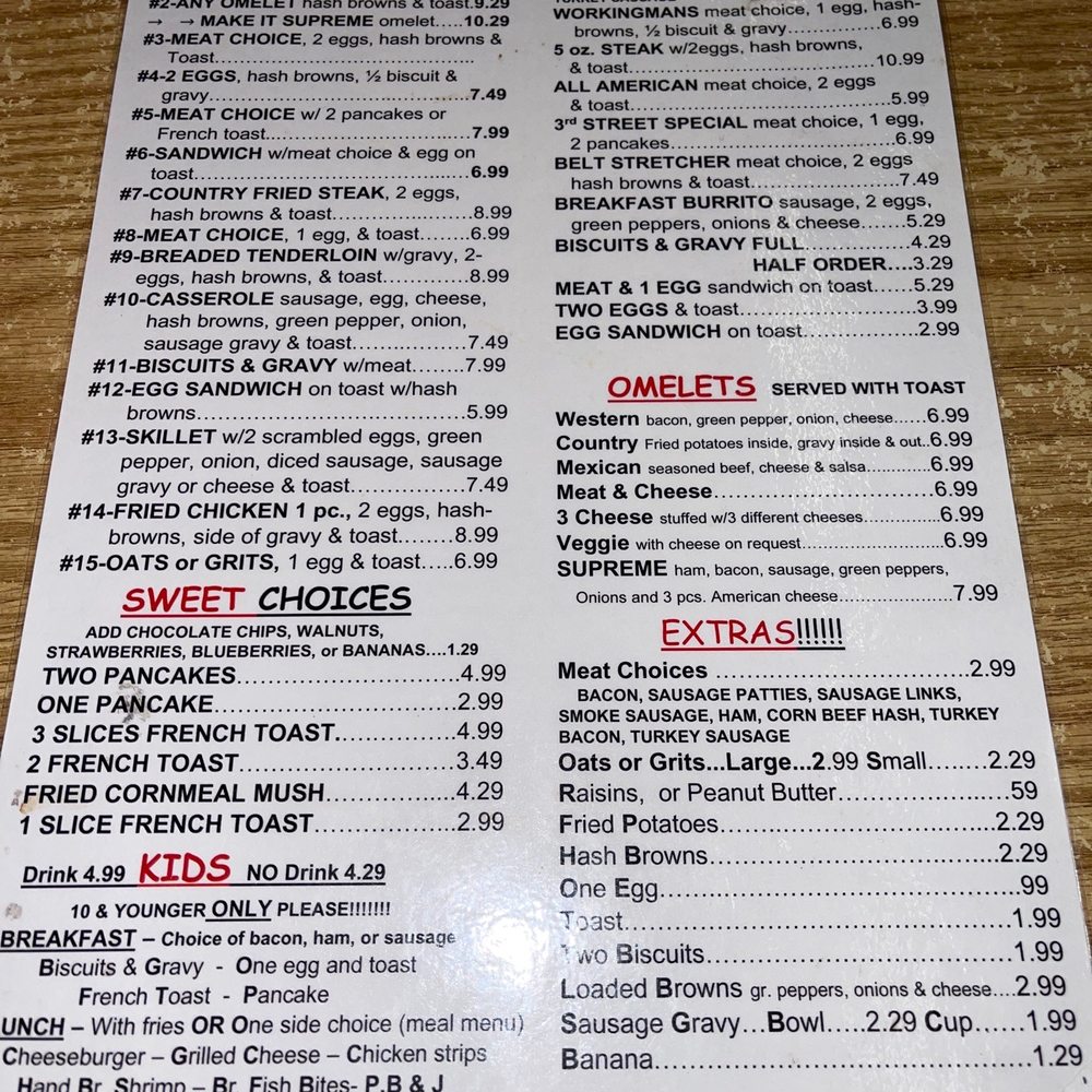 Cloverleaf Family Restaurant - Huge menu, with more options on the back! - Diners Near Me - Bloomington, Indiana