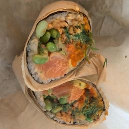 Build your own Salmon Sushi Burrito