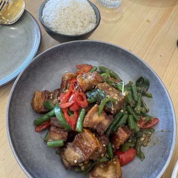 When In Bangkok - Crispy Pork Belly Basil - Thai Near Me - Flushing, New York When In Bangkok - Crispy Pork Belly Basil - Thai Near Me - Flushing, New York