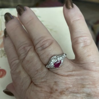 Jewels By George - Would be so much prettier if set up on prongs, no solid back. It seems odd looking to me. - Jewelry Near Me - Palm Desert, California Jewels By George - Would be so much prettier if set up on prongs, no solid back. It seems odd looking to me. - Jewelry Near Me - Palm Desert, California