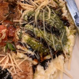 Baked Margherita chicken with creamy rositto