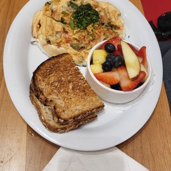 Skillets Restaurant - Frittata with fruit and toast - Breakfast & Brunch Near Me - Delray Beach, Florida