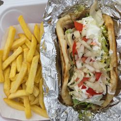 Greek Village On The Go - Fries and original gyro