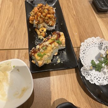 Eat's Ayce Sushi - Baked lobster roll (crawfish) & baked salmon roll - Japanese Near Me - Alhambra, California Eat's Ayce Sushi - Baked lobster roll (crawfish) & baked salmon roll - Japanese Near Me - Alhambra, California
