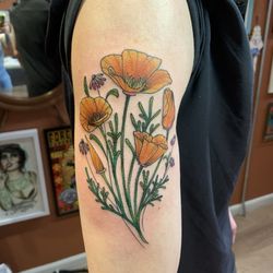 Solemn Oath Tattoo - California poppy tattoo