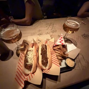 Wurstküche - Duck & Bacon with Jalapeo Peppers & Mango Jalapeno - Hot Dogs Near Me - Los Angeles, California
