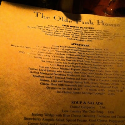 Menu photo 6 Planters Tavern Savannah, GA