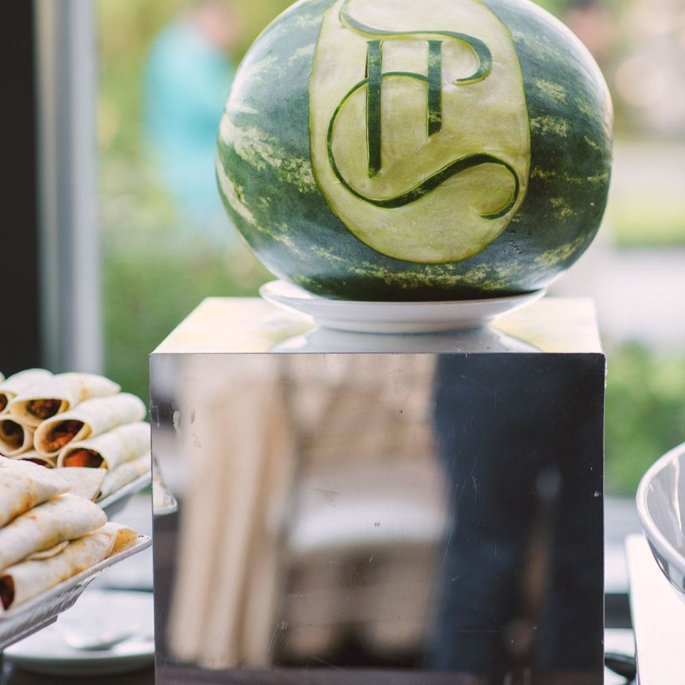 Chowpatty Restaurant - a watermelon with the letter p carved into it - Indian Near Me - Iselin, New Jersey Chowpatty Restaurant - a watermelon with the letter p carved into it - Indian Near Me - Iselin, New Jersey
