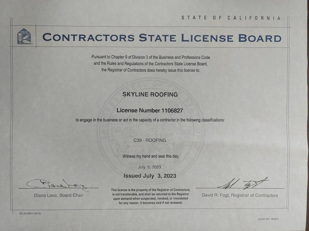 Slide of Skyline Roofing