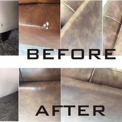 Bowman Leather - Here are the before and after photos of our furniture.
