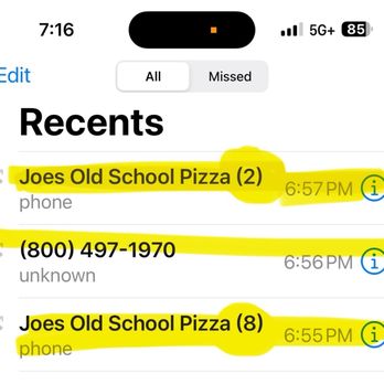 Joe's Old School Pizza - The amount of times I called with no response. - Pizza Near Me - Hollywood, Florida
