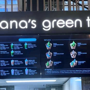 Nana's Green Tea - Current menu but Nama chocolates not available.  (1.30.2023) - Coffee & Tea Near Me - Honolulu, Hawaii