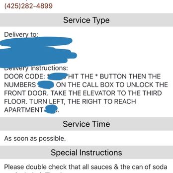 Pizza Dudes - Delivery instructions were not provided to the driver and he didn't care about it. - Pizza Near Me - Renton, Washington