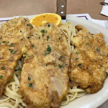 New Rochelle Diner - Chicken Francaise over linguine - American Near Me - New Rochelle, New York New Rochelle Diner - Chicken Francaise over linguine - American Near Me - New Rochelle, New York