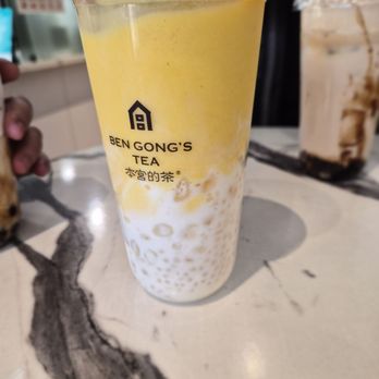 Ben Gong’s Tea - Annandale - Mango sago cup - Bubble Tea Near Me - Annandale, Virginia