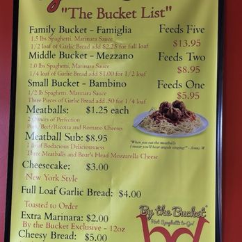 By the Bucket - Menu - Italian Near Me - Cottonwood, Arizona By the Bucket - Menu - Italian Near Me - Cottonwood, Arizona
