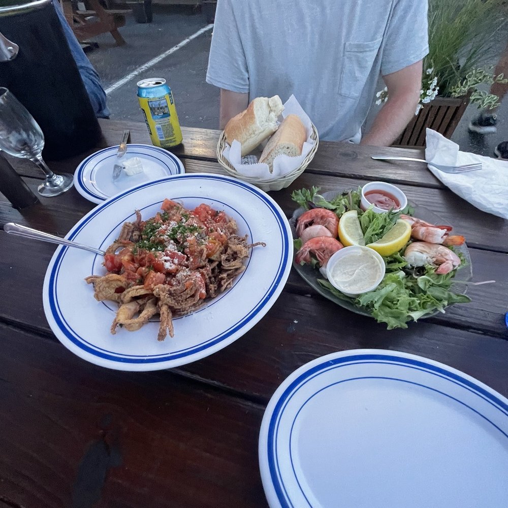 Harvey Cedars Shellfish - Calamari Veracruz and shrimp cocktail - Seafood Near Me - Harvey Cedars, New Jersey Harvey Cedars Shellfish - Calamari Veracruz and shrimp cocktail - Seafood Near Me - Harvey Cedars, New Jersey