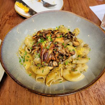 The Søvengård - Bucatini (w/maitake mushrooms & wine sauce) - Scandinavian Near Me - Grand Rapids, Michigan The Søvengård - Bucatini (w/maitake mushrooms & wine sauce) - Scandinavian Near Me - Grand Rapids, Michigan