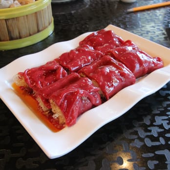 Dragon Beaux - fish crepe roll not only looked weird but didn't taste great either - Dim Sum Near Me - San Francisco, California