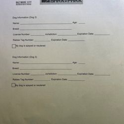 Burdick Park - Burdick Dog Park Application page 2
