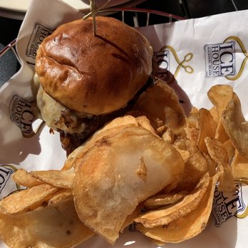 Ice House BBQ - Smoky, beefy, messy brisket burger. - American Near Me - Mackinac Island, Michigan Ice House BBQ - Smoky, beefy, messy brisket burger. - American Near Me - Mackinac Island, Michigan