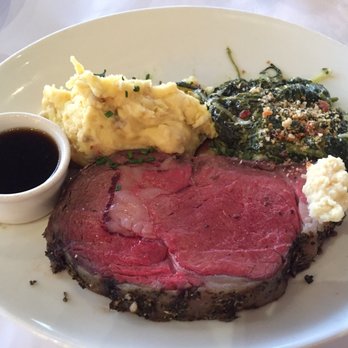 Skates On The Bay - Prime Rib Entree (spinach was very tough to eat) - Seafood Near Me - Berkeley, California Skates On The Bay - Prime Rib Entree (spinach was very tough to eat) - Seafood Near Me - Berkeley, California