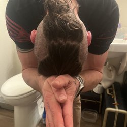McKinleyville Barber Shop - Bad Haircut. Those lines are supposed to be straight