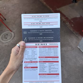 Tanner’s Prime Burgers - Menu - September 13, 2026 - Burgers Near Me - Oceanside, California Tanner’s Prime Burgers - Menu - September 13, 2026 - Burgers Near Me - Oceanside, California