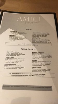 Menu photo 2 Amici Italian Grill Avon Avon, CT