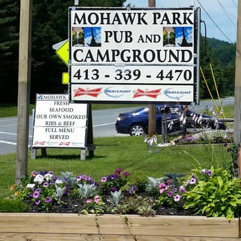 Mohawk Park - The sign that will lead you to great food, drink, and camping! - Campgrounds Near Me - Charlemont, Massachusetts Mohawk Park - The sign that will lead you to great food, drink, and camping! - Campgrounds Near Me - Charlemont, Massachusetts