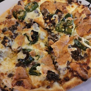 Interurban - Flamethrower pizza...yup, it's spicy - American Near Me - Chickasha, Oklahoma