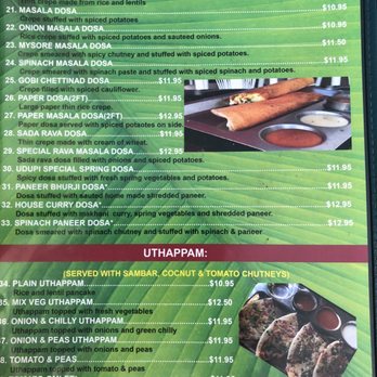 Udupi Palace - Menu page 2 - Indian Near Me - Berkeley, California