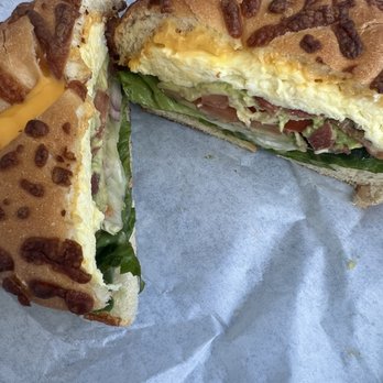 Earth's Coffee - Asiago bagel sandwich - Coffee & Tea Near Me - San Francisco, California Earth's Coffee - Asiago bagel sandwich - Coffee & Tea Near Me - San Francisco, California