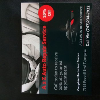 A 2 Z Auto Repair Services - Auto Repair Near Me - Tujunga, California
