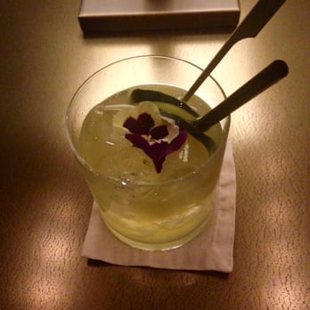 Armani Bamboo Bar - Most amazing cocktail that the bartender kindly custom made for me- their margarita with gin and cucumber (without tequila) - Lounges Near Me - Milan, Michigan