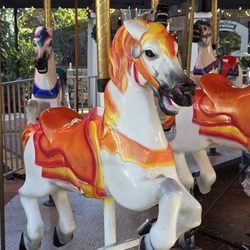 Mission Plaza - "Classic Carousel" rides available - hours run in tandem with Santa's House hours.