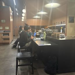 Inside bar seating, looks very much low end