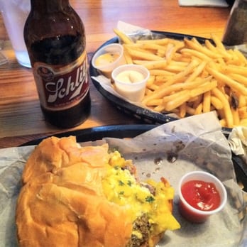 The Burger Stand - Black and blue burger with duck fat fries - Burgers Near Me - Lawrence, Kansas