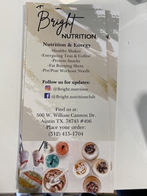 Menu photo 2 Bright Nutrition Austin, TX Menu photo 2 Bright Nutrition Austin, TX
