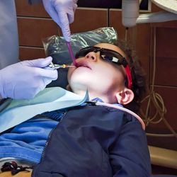 Bittner Dentistry For Kids - He is so cool watching Paw Patrol while getting his teeth cleaned.