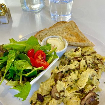 Butter & Jam - Mushroom scramble with side salad and sourdough toast - Breakfast & Brunch Near Me - Madison, New Jersey Butter & Jam - Mushroom scramble with side salad and sourdough toast - Breakfast & Brunch Near Me - Madison, New Jersey