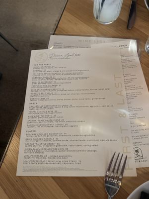 Menu photo 2 First & Last Phoenix, AZ