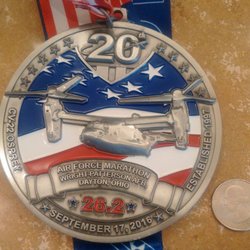 The finish medal for 2016. V-22 is featured this year.