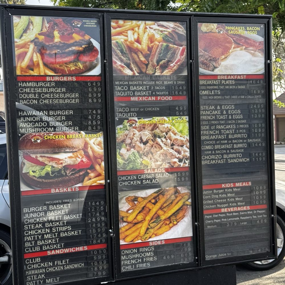 Drive thru menu 6/4/2026