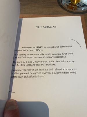 Menu photo 1 Irwin Paris, 75