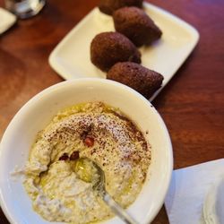 Lebanese Taverna Pentagon - Garlic Hommus & Baba Ghanoush at Lebanese Tavern Pentagon