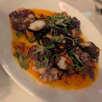 Poppy & Seed - Octopus. It was chewy, the bean salad u see it was decent. - American Near Me - Anaheim, California Poppy & Seed - Octopus. It was chewy, the bean salad u see it was decent. - American Near Me - Anaheim, California