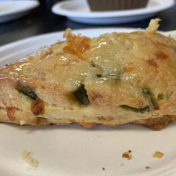 Double Batch Bakery - Jalapeño cheddar scone glazed with honey - Desserts Near Me - Bayonne, New Jersey