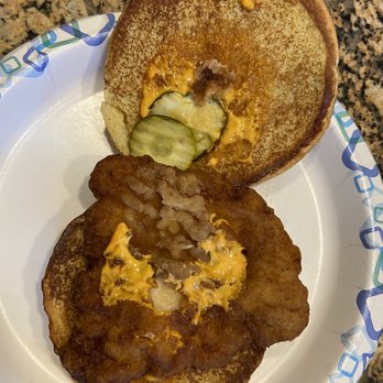 McDonald's - Who stuck those pickles there and put that tiny squirt of sauce in that one spot and thought it was anything someone would want to consume? - Coffee & Tea Near Me - Perkasie, Pennsylvania McDonald's - Who stuck those pickles there and put that tiny squirt of sauce in that one spot and thought it was anything someone would want to consume? - Coffee & Tea Near Me - Perkasie, Pennsylvania